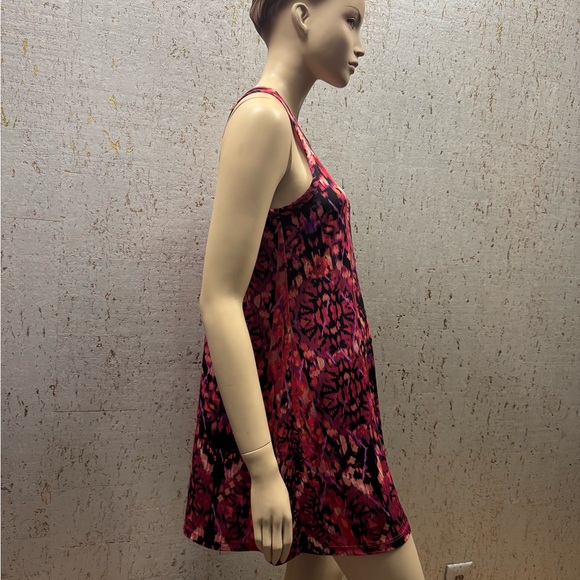 Veronica M Pink and Black Patterned Mini Shift Dress - Picture 2 of 5